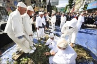 정선아리랑제 벼타작